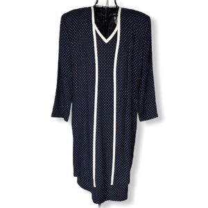 Vintage Michael Blair Rayon Polka Dot Jacket Dress Size 14